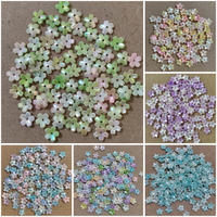 120pcs bunga glossy gradasi mini