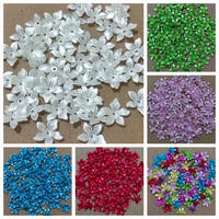 75pcs kelopak bunga kecil mutiara dan jelly